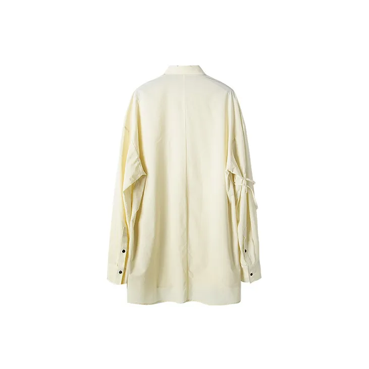 HUANXIANGZHE Shirts Unisex Bright Yellow-1
