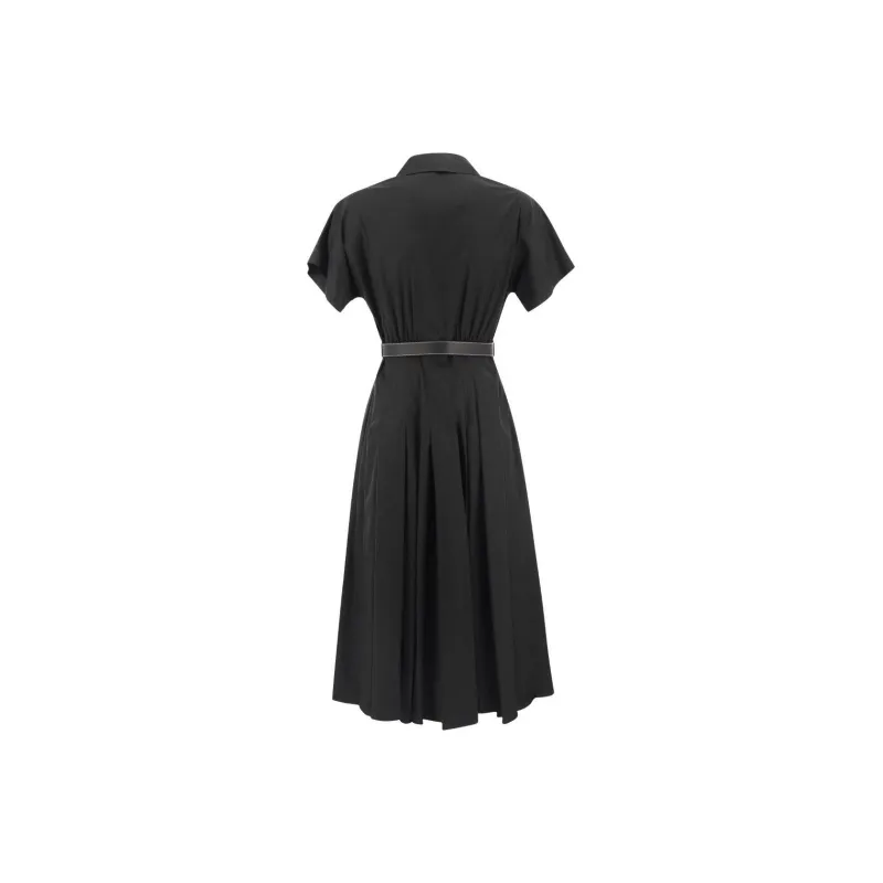 MaxMara Studio Short Sleeved Dress Women's Black-1