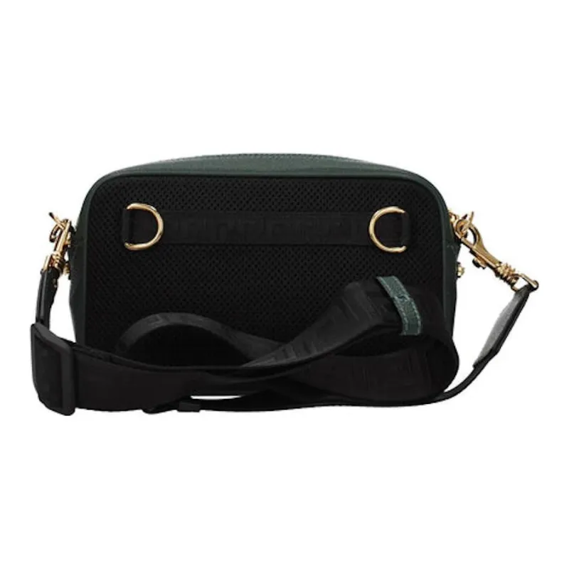 VERSACE Leather Shoulder Bag Crossbody Bag Men's Green-3