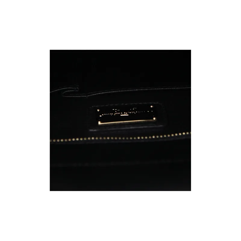 FERRAGAMO Calfskin Handbag Crossbody Bag Regular Women's Black-4