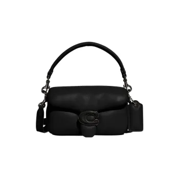 COACH Tabby Leather Pillow Bag Cloud Bag Portable Crossbody Bag Shoulder Bag Small Size Women's Black