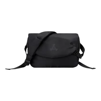 KONADCT Nylon Fabric Cycling Bag, Messenger Bag, Shoulder Bag Medium Size Unisex Black