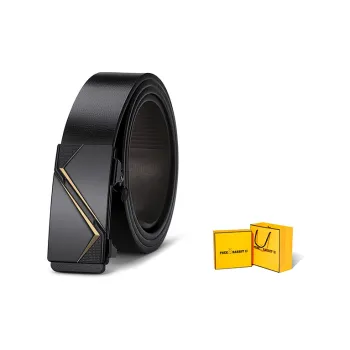 FREE RABBITⅡ Genuine Leather Automatic Buckle, Toothless, Business, Innerwear Cow Leather Belts Unisex Width 3.5cm