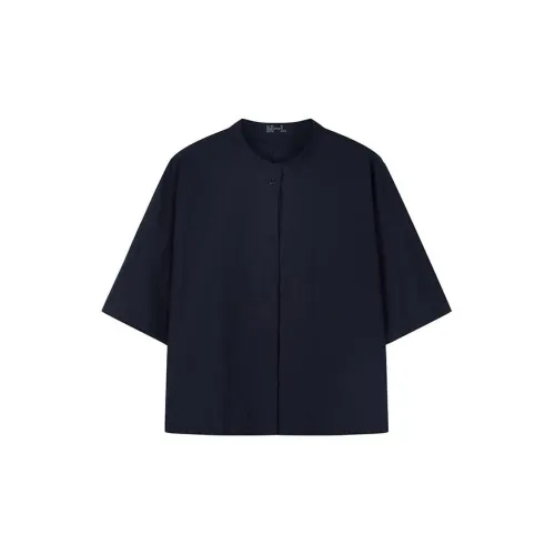 MUJI Shirts Women's Navy Blue