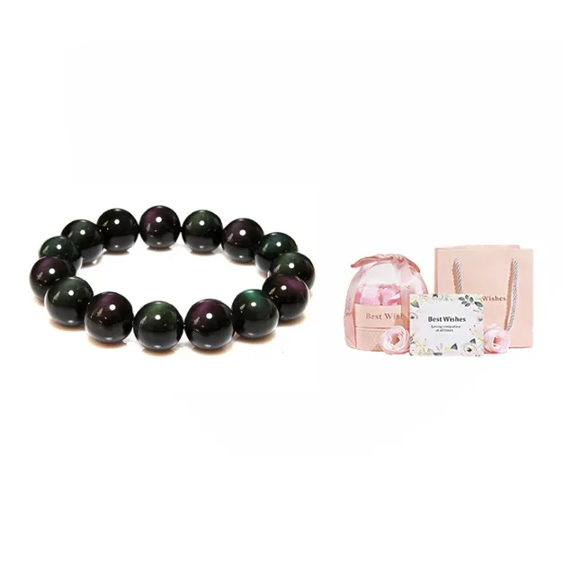 ZHOUBAIFU Obsidian Bracelets Unisex-4