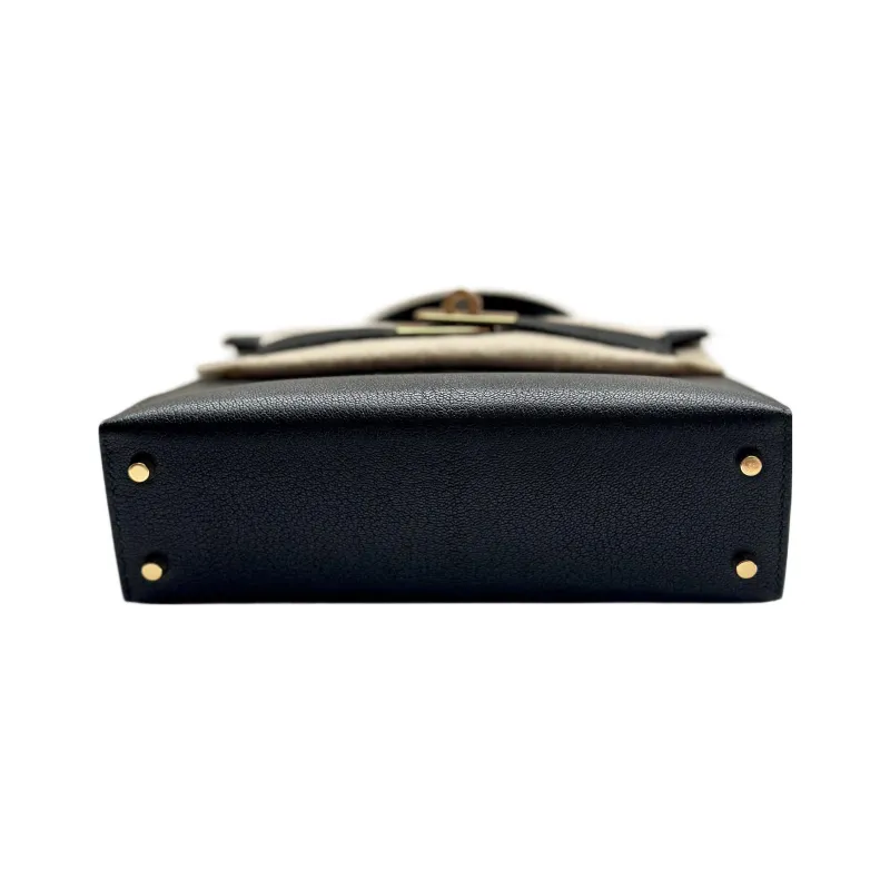 HERMES Mini Kelly Generation 1 Mysore Goat Skin Kelly Bag One Shoulder Handbags Mini Women's Noir Black-4