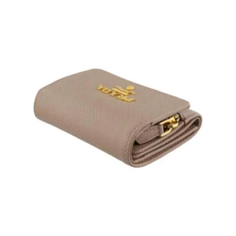 PRADA Leather Wallet Women's Dusty Pink-3