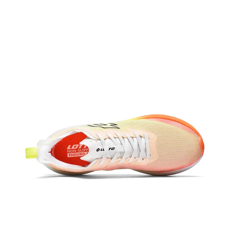 LOTTO Frozen PRO Wear-Resistant Low-Top Running Shoes Men's Fluorescent Red 50th Anniversary Edition-2