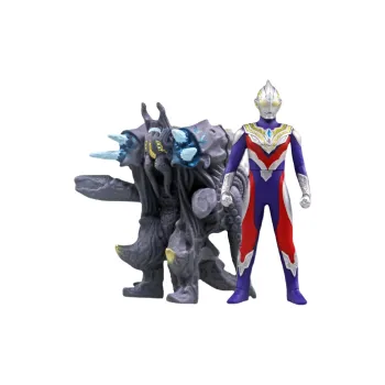 BANDAI Ultra Decisive Battle Collection Hero Toy Ultraman Trigger Hybrid Vs. Sfeera Megalager Action Figures