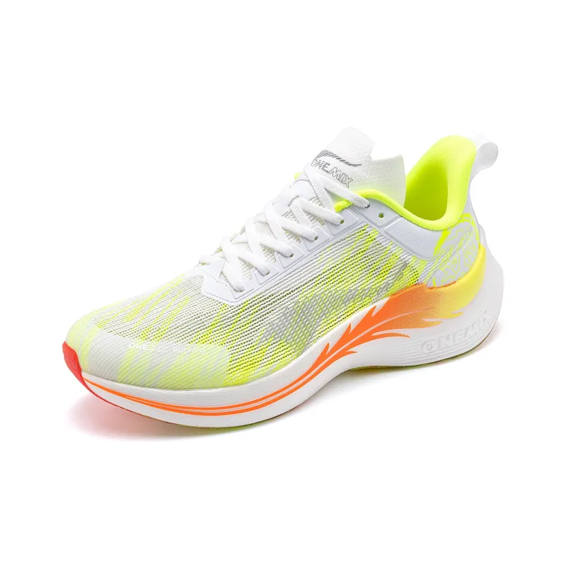 ONEMIX Yi Shuang Body Measurement Professional Racing Running Shoes Unisex Fluorescent White-3