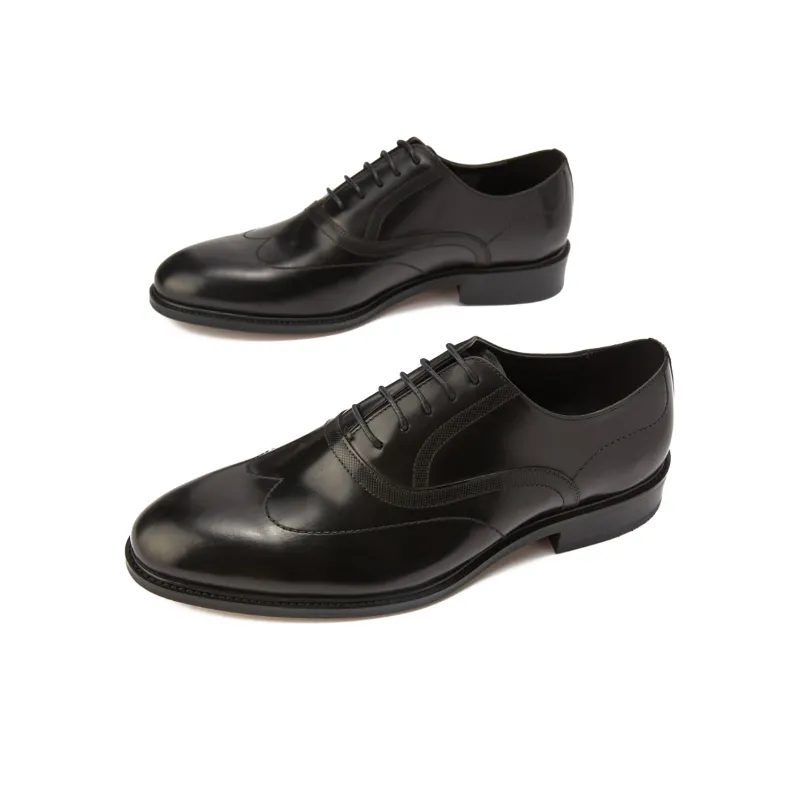PEDRO Dress Shoes Men Low Top Black/Umber-2