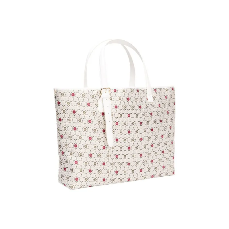 LI NING 1990 Artificial Leather Tote Bag Shopping Bag Shoulder Bag Handbag Regular Unisex White-1