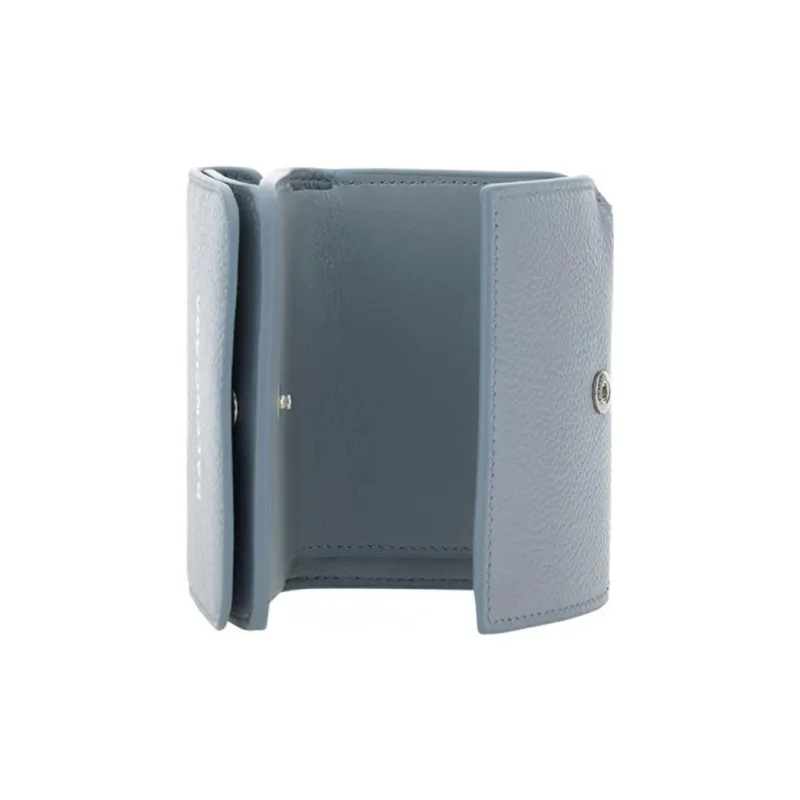Balenciaga Cow Leather Clutches Wallets Mini Women's Blue-2