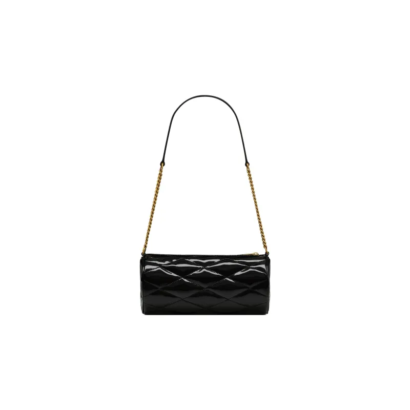 SAINT LAURENT Artificial Leather Cylinder Bag Shoulder Bag Handbag Shoulder Bag Mini Women's Black-3