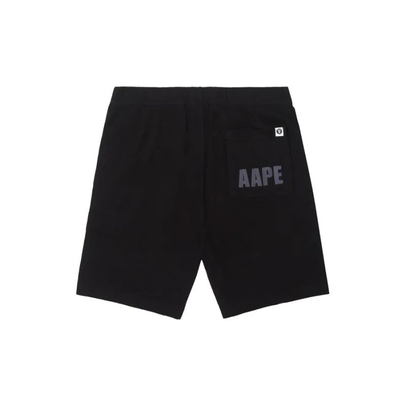 Aape Logo embroidered Cotton Track Shorts-1