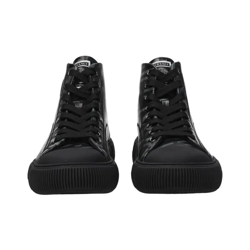 VERSACE Stylish Skateboarding Shoes Men's Black-2