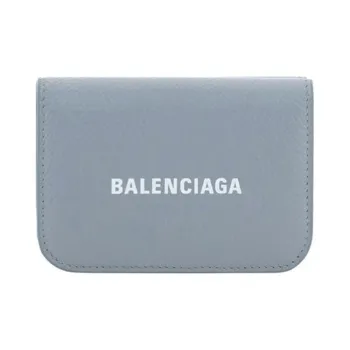 Balenciaga Cow Leather Clutches Wallets Mini Women's Blue