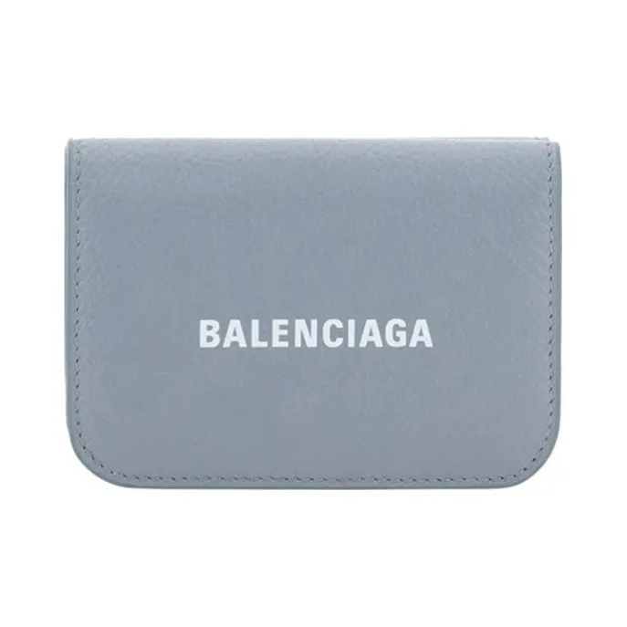 Balenciaga Cow Leather Clutches Wallets Mini Women's Blue-0