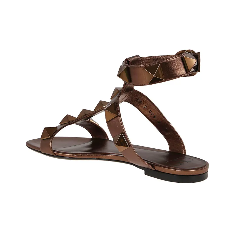 Valentino ROCKSTUD One Strap Sandals Women's Bronze-3