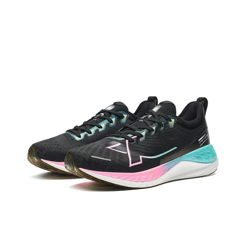 XTEP Two Thousand Kilometers 1.0 Anti Slip Wear Resistant Low Top Running Shoes Women's Black Pink-2