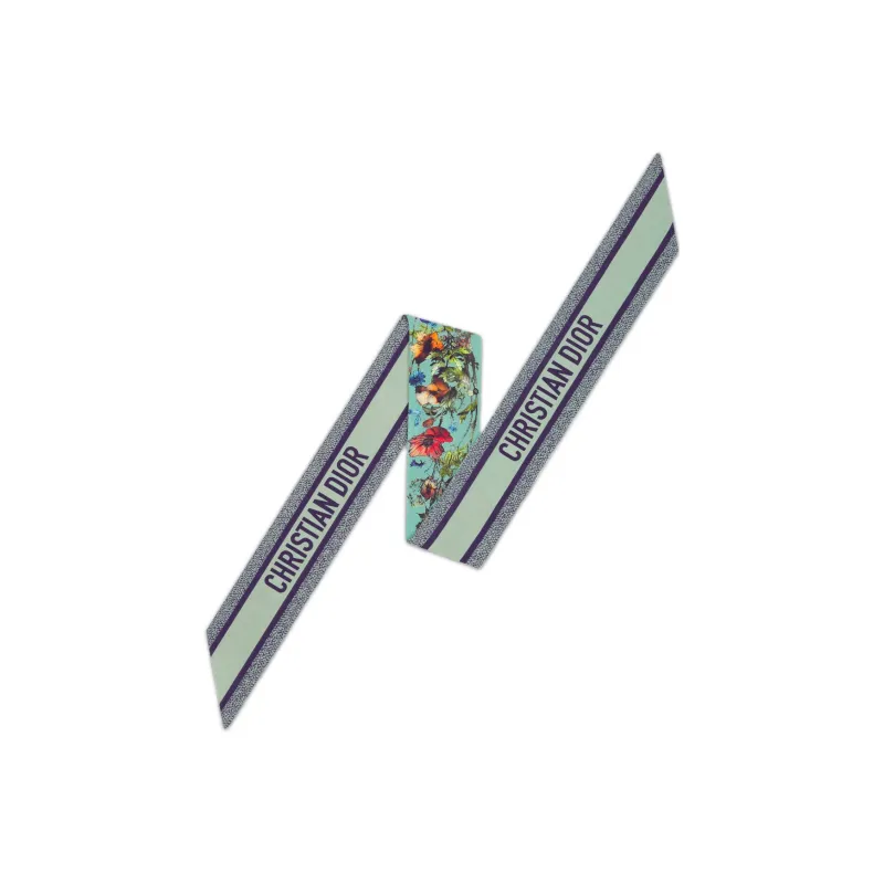 DIOR Miss DIOR Millefiori Series Silk Scarves Women's Green-1