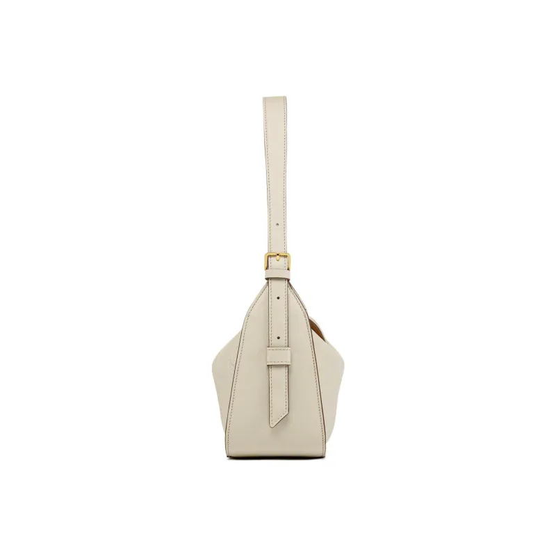 MCM Visetos Leather Shoulder Bag Portable Crossbody Bag Shoulder Bag Small Size Women's Beige-2