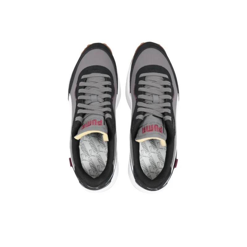 PUMA Style Rider Play On Sd Anti-Slip Wear-Resistant Low-Top Sports Casual Shoes Unisex Gray Black White-2