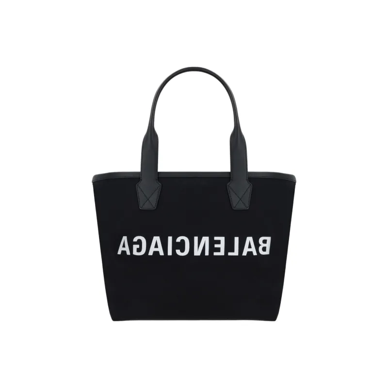 Balenciaga 100% Cotton Tote Bag, Shopping Bag, Handbag Trumpets Women's Black-0