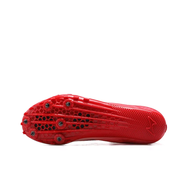 HEALTH 1200 Cushioned Slip Resistant Low Top Sprint Training Running Shoes Unisex White Red-3