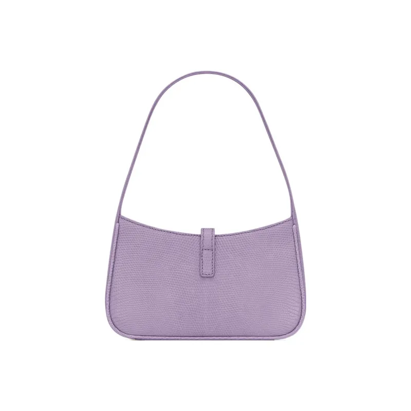 SAINT LAURENT Lizard Skin Hobo Bag, Shoulder Bag, Handbag Women's Light Purple-2