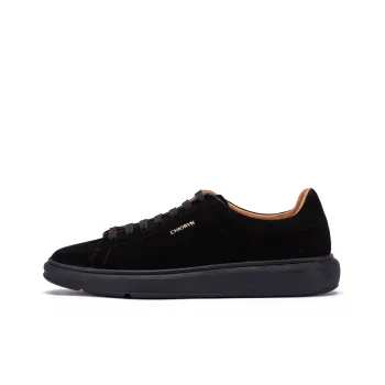 CHIORYN Vintage Inspired Height Increasing Low Top Skateboard Shoes Men's Vantara Black