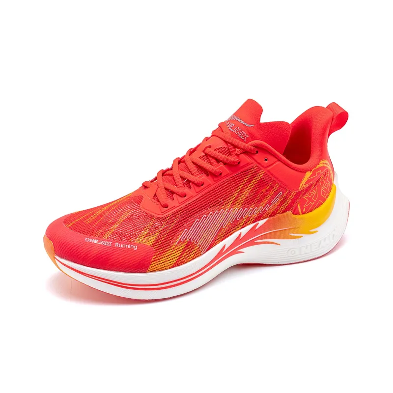 ONEMIX Yi Shuang Body Measurement Professional Racing Running Shoes Unisex Afterglow Red-3