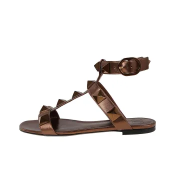 Valentino ROCKSTUD One Strap Sandals Women's Bronze