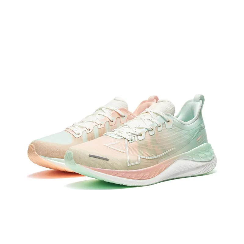 XTEP Two Thousand Kilometers 1.0 Running Shoes Women's Low Top Pink/Green-2