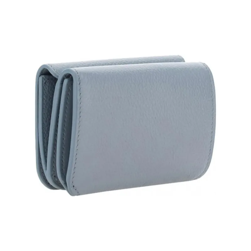 Balenciaga Cow Leather Clutches Wallets Mini Women's Blue-1