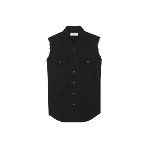 SAINT LAURENT Vests Men Black