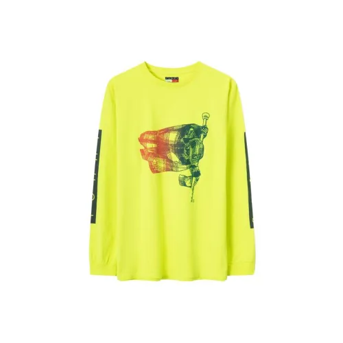 Aries Tommy Hilfiger X Aries Co-brand T-Shirts Unisex Yellow Green