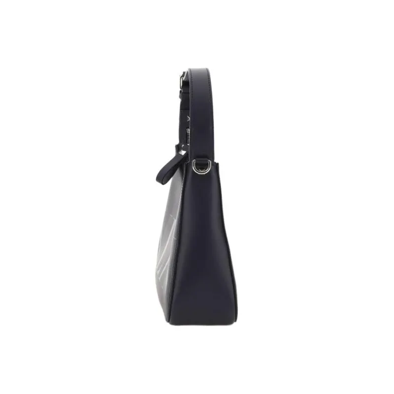 Valentino GARAVANI Leather Hobo Handbag Hobo Bag Shoulder Bag Crossbody Bag Handbag Men's Black Green-2