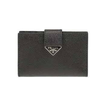 PRADA Calfskin Wallet Regular Women's Black