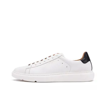 CHIORYN Minimalist Height Increasing Platform Low Top Skateboard Shoes Men's White Black Tail
