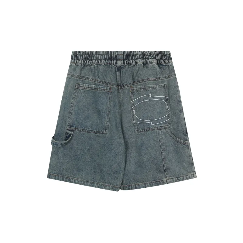 TGNS Denim Shorts Unisex Washed Blue-1
