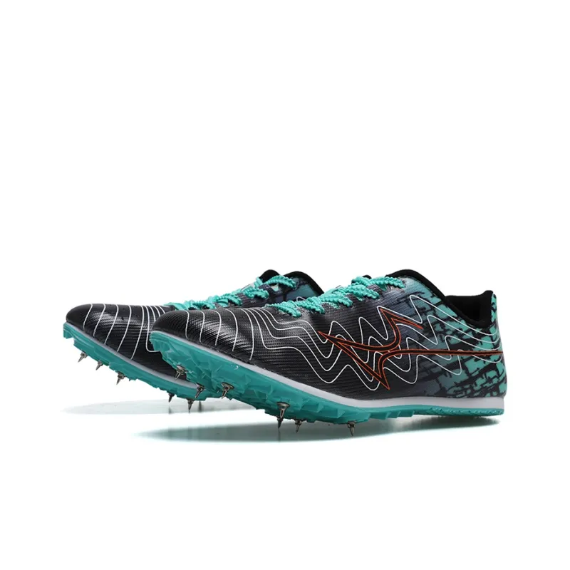 HEALTH Cushioned Slip Resistant Low Top Running Shoes Unisex Black Cyan-2