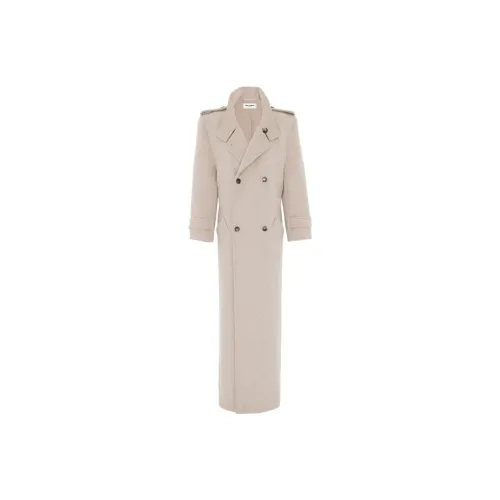 SAINT LAURENT SS23 Coats Women's Beige