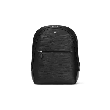 MONTBLANC Full Grain Cow Leather Backpack Small Size Unisex Black