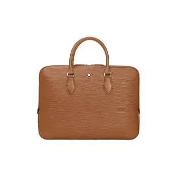 MONTBLANC Meisterstuck Cow Leather Handbags Briefcases Men's Toffee Brown