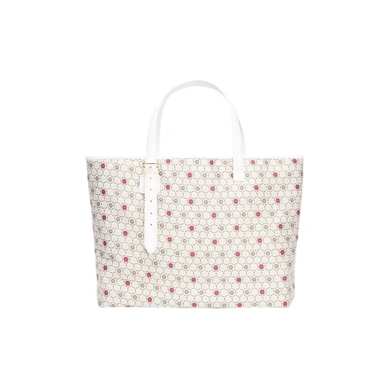 LI NING 1990 Artificial Leather Tote Bag Shopping Bag Shoulder Bag Handbag Regular Unisex White-2