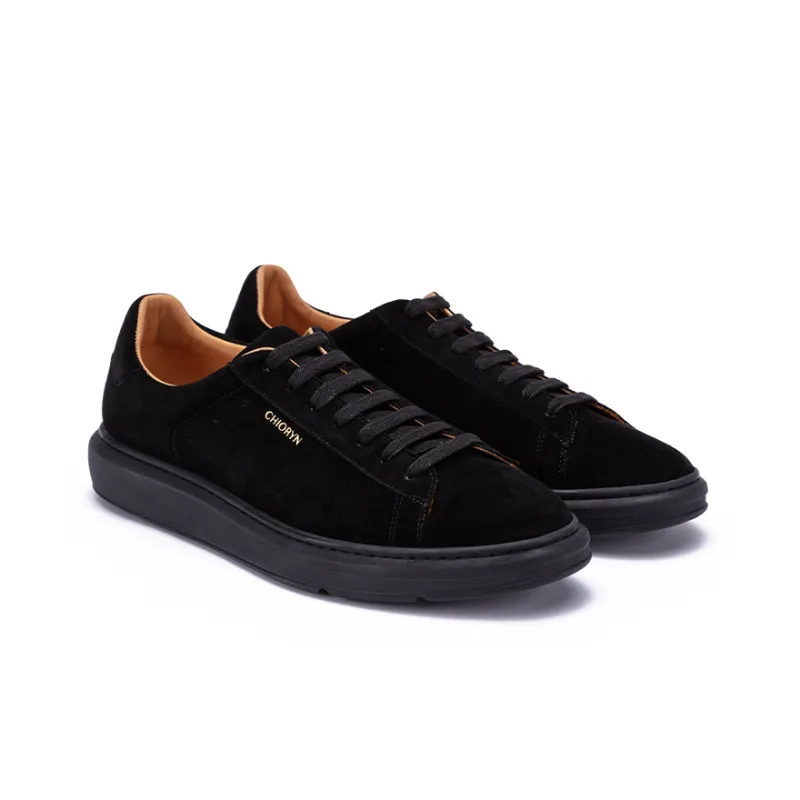 CHIORYN Vintage Inspired Height Increasing Low Top Skateboard Shoes Men's Vantara Black-2
