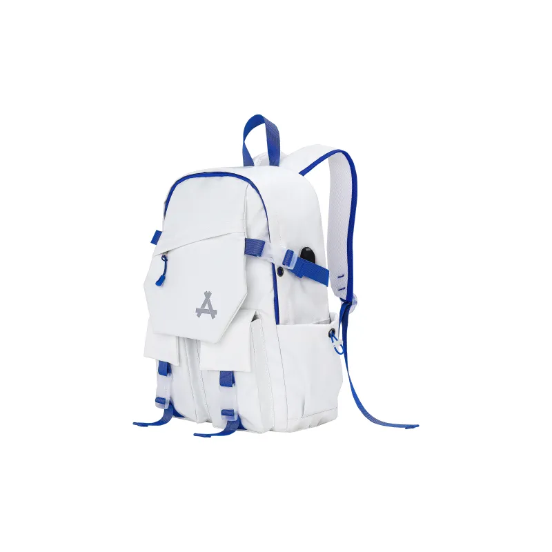 KONADCT Oxford/PU Backpack Large Size Unisex Black/Gray/White/Purple/Monogram/Coffee-13