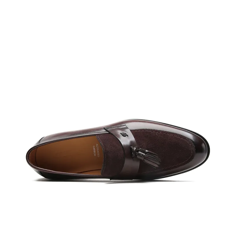 S. T.DUPONT Casual Leather Shoes Men's Coffee-2