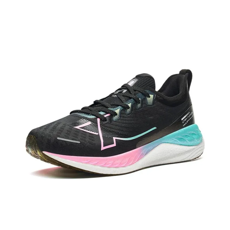 XTEP Two Thousand Kilometers 1.0 Anti Slip Wear Resistant Low Top Running Shoes Women's Black Pink-1